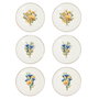 Hermia Lily Tuval 6 TT Juego de 6 Platos de Postre Multicolor Porcelana 20x20 cm